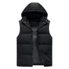 Men's Down Cotton Vest - Autumn/Winter Sleeveless Jacket, Slim Fit, Plus Size, Cap Sleeve, Trendy Casual Solid Color.