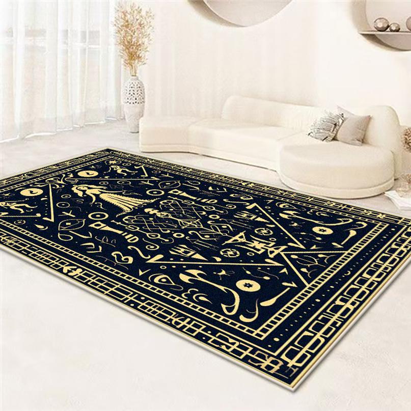 Luxury Large Size Non-slip Carpet Living Room Border Soft Room Decoration Aesthetic Bedroom Rugs Easy Cleaning Coffee Tables Mat