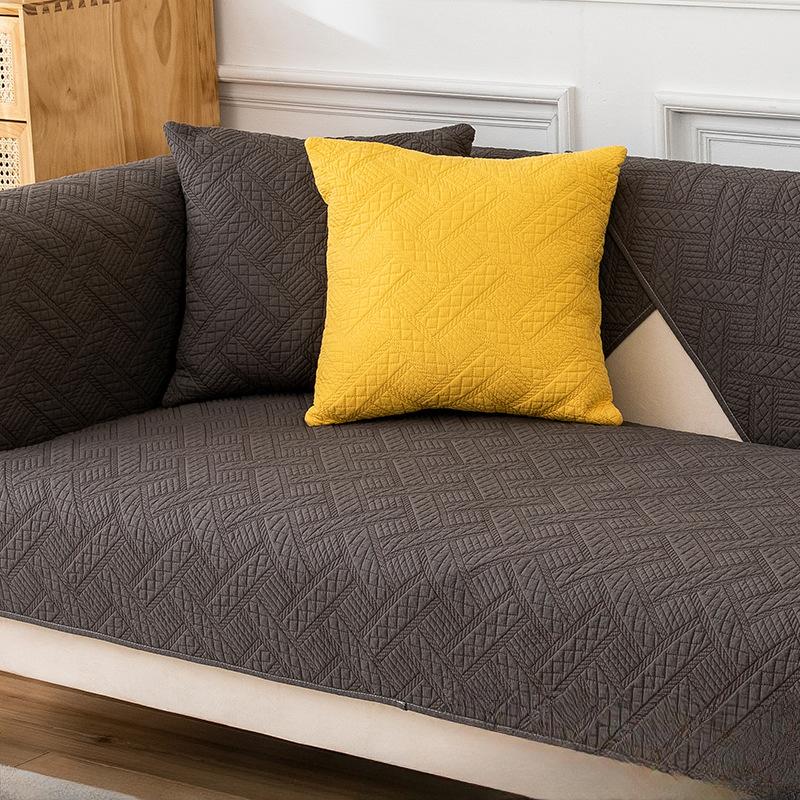 Nordic Modern Minimalist Four Seasons Universal Pure Cotton Non-Slip Breathable Sofa Cover Sofa Cover Cover Cloth