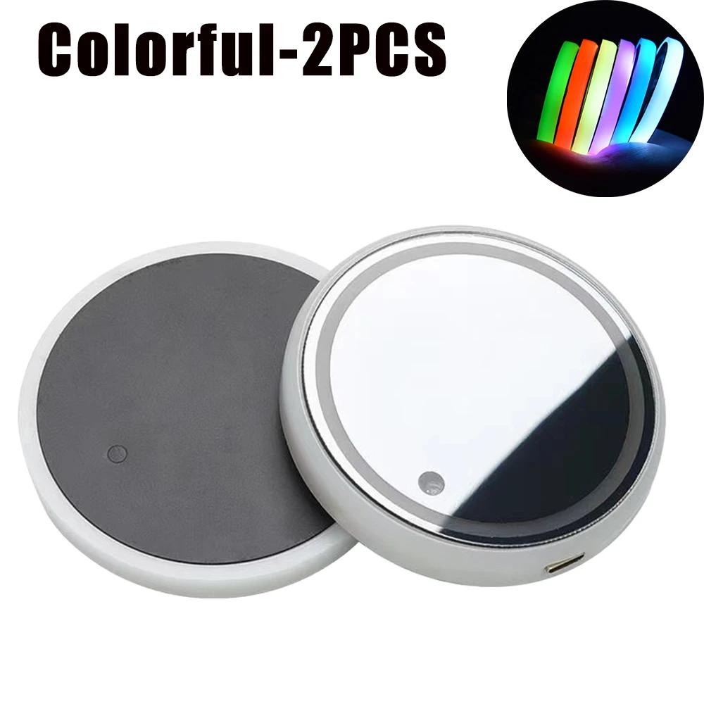 

НОВЫЙ автомобильный светодиодный держатель для стакана, световые коврики, автомобильные подставки для бутылок, атмосферный свет, созвездие, подсветка, светодиодная лампа для стакана, 7 цветных держателей