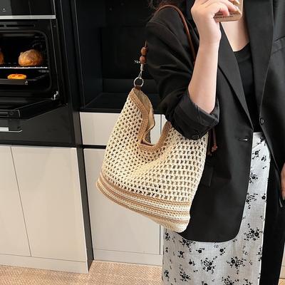 Large Capacity Hollow Bag Women's New Versatile Shoulder Messenger Bag Summer Portable Tote Bag