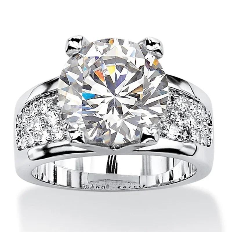 Fashion Versatile Cubic Zirconia Ring For Women Simple Stylish Wedding Bride Accessory Party Jewelry Drop Shipping