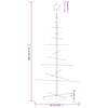 VidaXL Arbre de Noël en métal avec base en bois noir 120 cm 359603