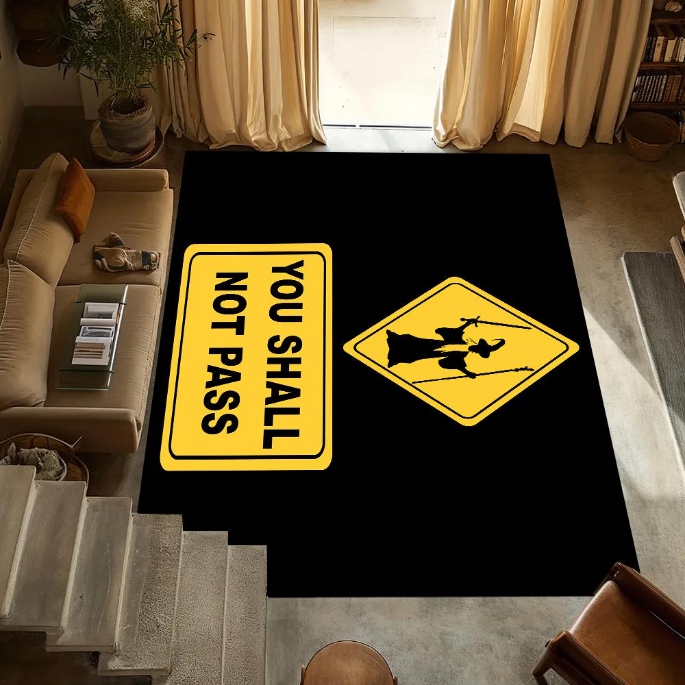 You Shall Not Pass Small Carpet Anti-Slip Kitchen Bedroom Handmade Tufted Rug Carpet Living Room G-GandalfS Entrance Decoration