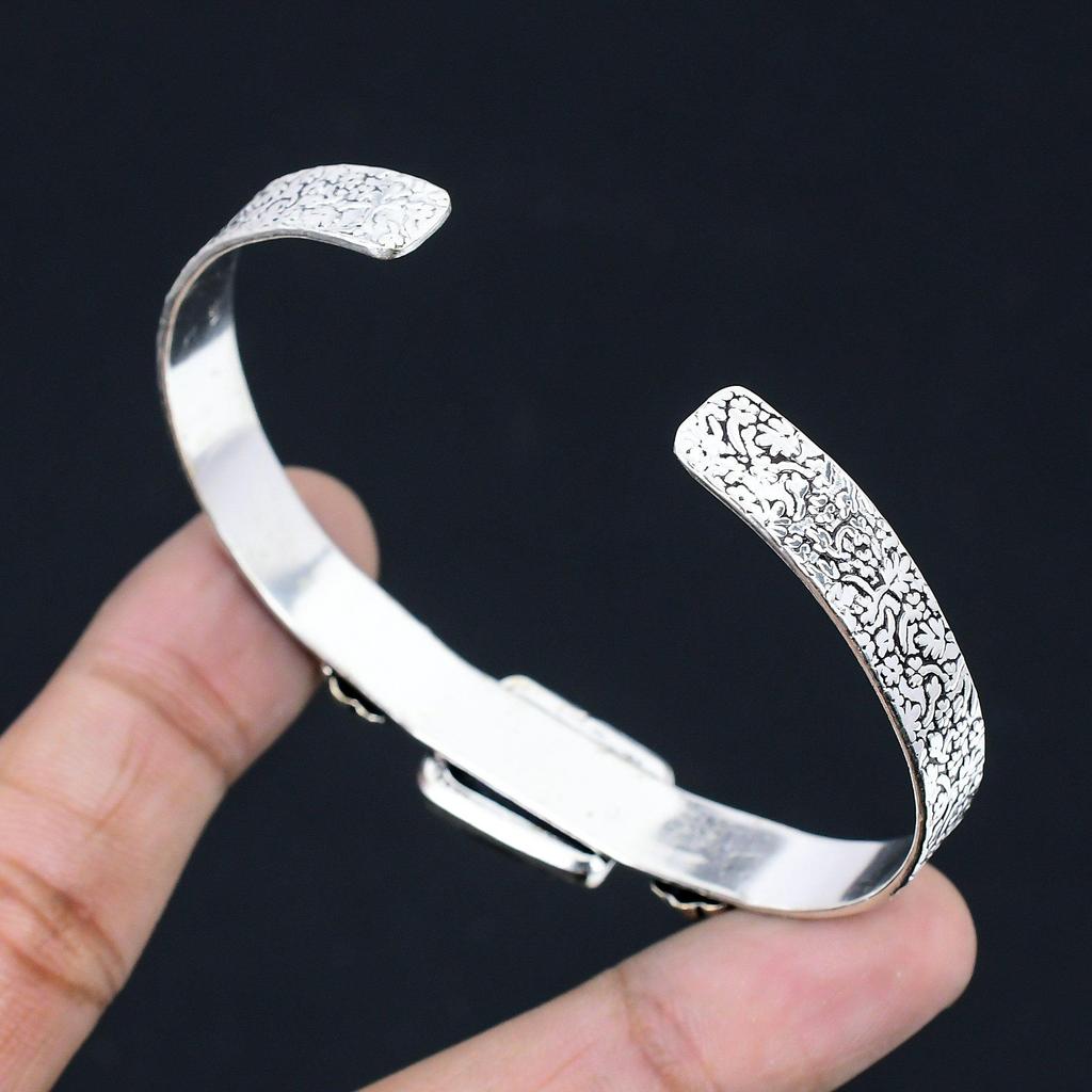 Womens Day Deal Radiant Purpurite Stone Sterling Silver Birthday Bangle Jewelry