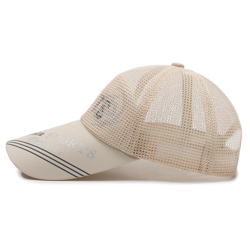 Baseball Cap Women's Men's Hat Mesh Cap Breathable Outdoor Korean Style Trendy Sun Protection Casual Baseball Cap