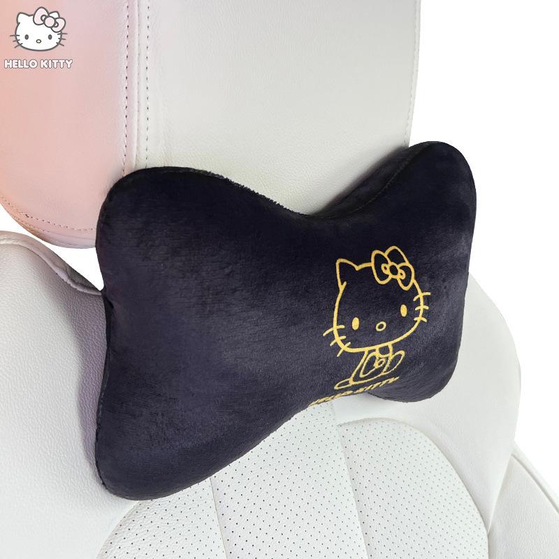 Hello Kitty Car Neck Pillow Cartoon Car Headrest Pillow Car Accessories Interior Woman Kawaii Seat Pillow