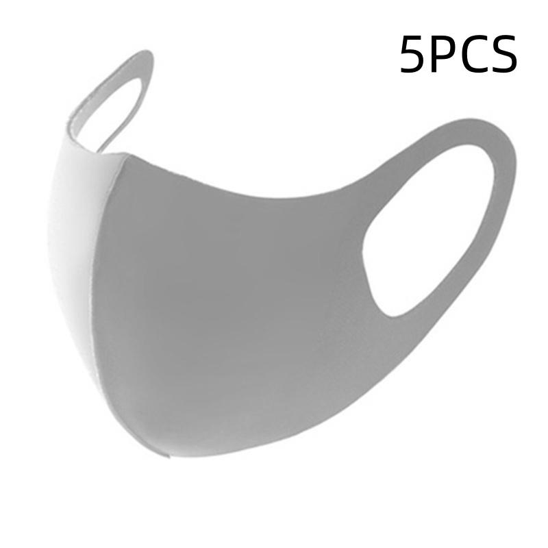 5/10PCS Fashion Solid Earloop Mask Spring Dustproof Washable Reusable Face Mask Unisex Outdoor Travel Breathable Mask