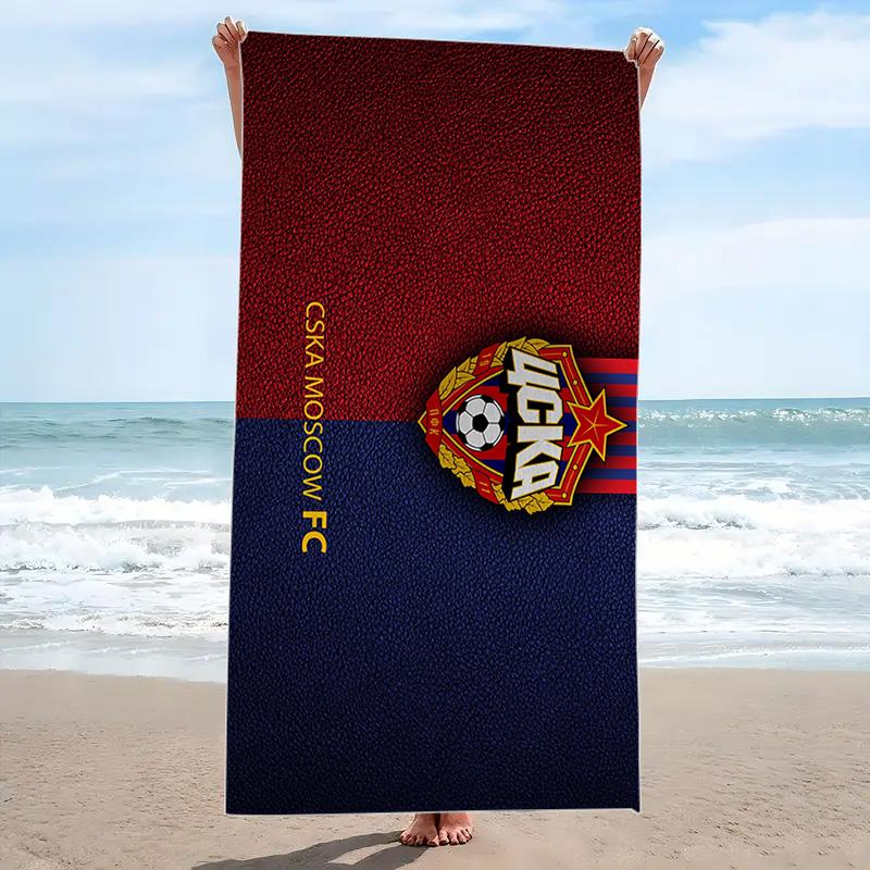 PFC CSKA Moscow Logo Print Beach Towel, Large Soft Quick Dry Towel for Beach Camping Swimming