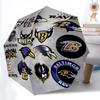 Baltimore Ravens Pattern, Automatic Folding Umbrella, Portable and Foldable Design, 8 Ribs, a Christmas or Birthday Gift.