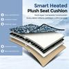 Heated Seat Cover for Car, 12V Plug-in Winter Seat Warmer with Plush Faux Fur, Fast-Heating Electric Cushion for Driving
