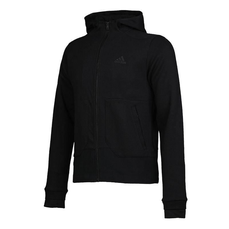 Adidas Ei Htt Mb Knitted Hooded Comfortable Long Sleeve Jacket Men Jacket Black DM5254