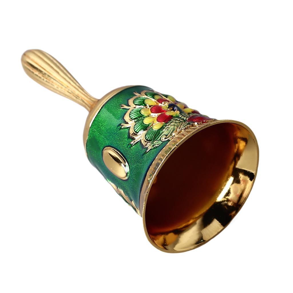 Hand Bell Vintage Brass Antique Exquisite Carved Pattern Hand Call Bell HandBell for Dinner Wedding