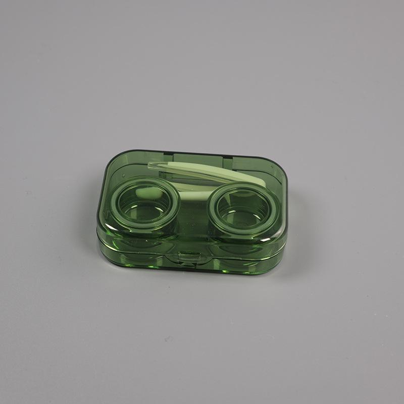 Contact Lens Case with Tweezer Suction Stick Set Travel Kit Holder Contact Lenses Box Mini Transparent Cute Soaking Container