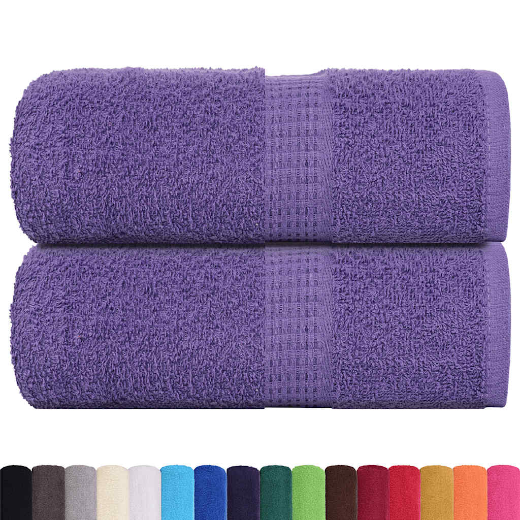 Vidaxl Guest Towels 2 Pcs. Purple 30X50Cm 360 Gsm 100% Cotton
