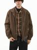 Men's Retro Plaid Stand-Up Collar Jacket - Autumn/Winter Trendy Couple Top