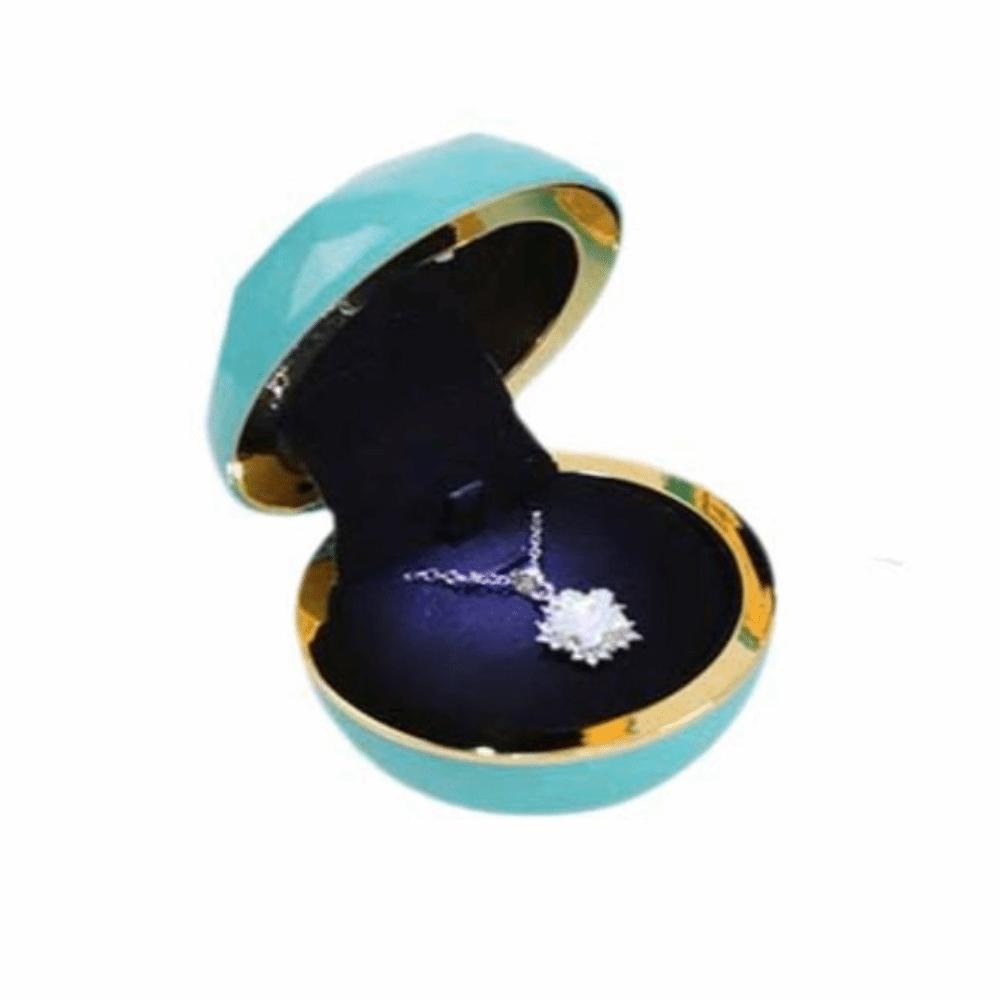 Luxury Proposal Engagement Boxes Decoration Necklace Ring Case LED Ring Display Box  Jewelry Gift