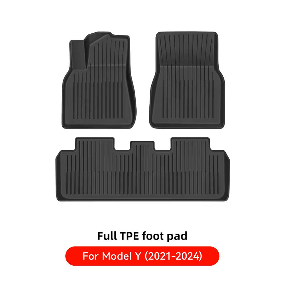 YZ For Tesla Floor Mat Model Y 2025-2025 Model 3 Highland Car Trunk Mat Luggage Mat TPE Waterproof Anti-Slip Set Floor Liner Mat