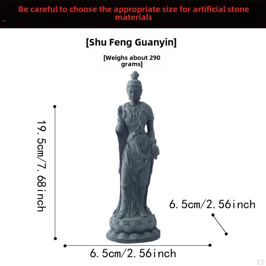 Guan Yin Statue Weibliche Buddha Skulptur Ornament Kuanyin Figur für Schreibtisch
