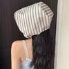 New Summer Women'S Striped Bucket Hat Japanese Style Wide Brim Sun Protection Hat Versatile Sun Hat