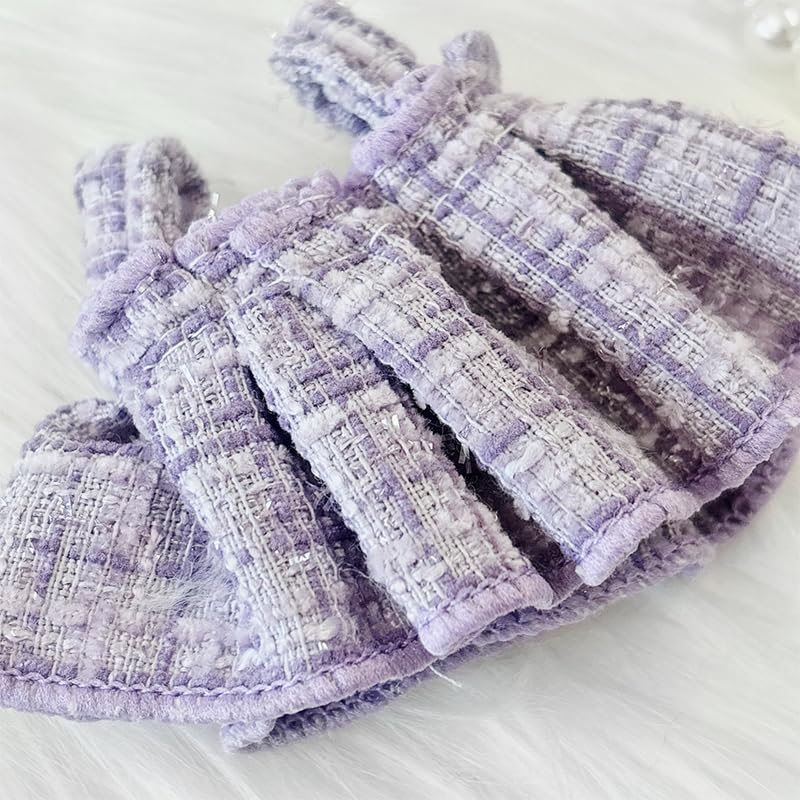 [Plushie Clothes] Tweed Dress for Plush Toys [For 10-15cm Dolls] Lavender G.triger Oshi-Nui (Plushie) [Product]