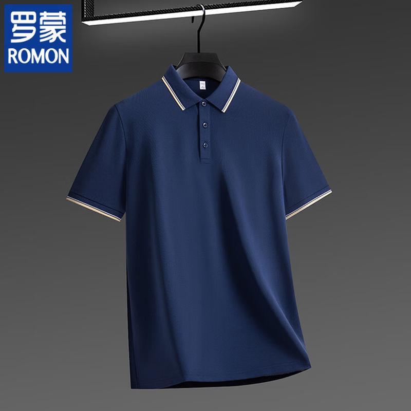 ROMON Men's Summer Business Casual Polo Shirt