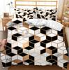 Geometric Luxury Honeycomb Stone Pattern 3D Printed Bedding Set Queen Size 2/3pcs Microfiber Duvet Cover Cool Style