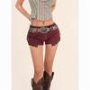 Millennium Women's Y2K Abby Style Low-Waist Stretchy Denim Ultra-Shorts