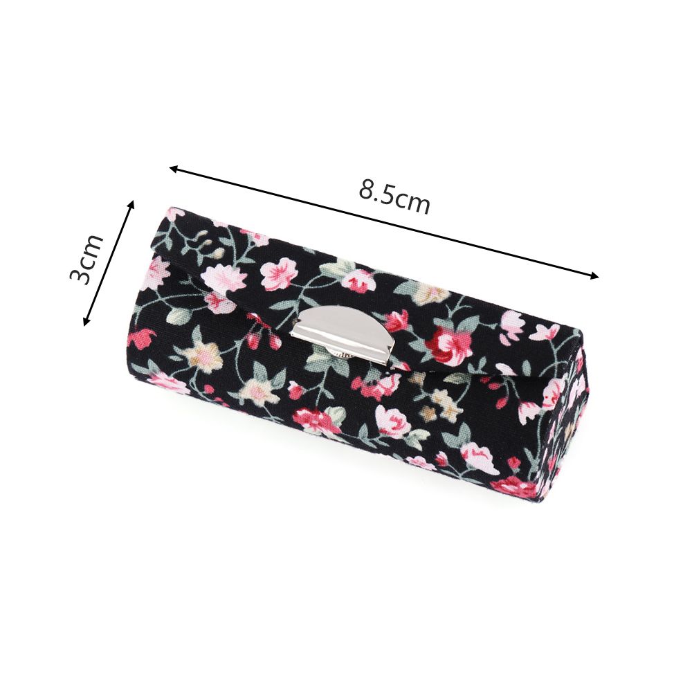 Draagbare Lippenstift Case Retro Geborduurde Bloem Designs Lipgloss Doosje Met Spiegel Lippenstift Verpakking Doos Vrouwen Sieraden Houder