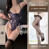 Sexy Lingerie Women's Pure Lace One-piece Hollow Chest Tights Uniform Free