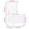 Garden Stool 62 X 63.5 X 53.5 Cm Solid Douglas Fir Wood