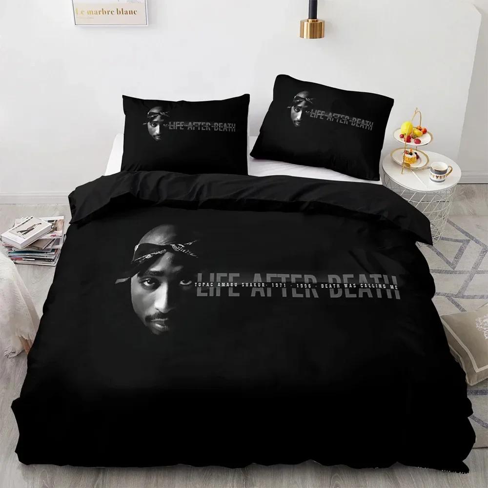 Tupac Amaru Shakur Bed Set Bedding Set Duvet Cover Sheet Printed Bed Set Pillowcase Bed Full Queen King Size Comforter Bedroom