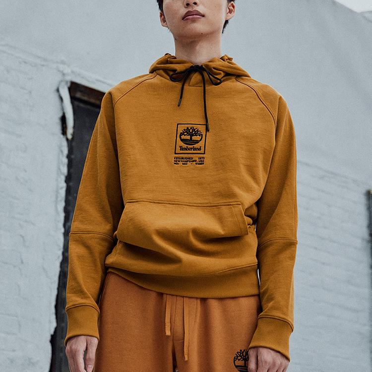 Timberland Tree Embroidered Sports Hoodie Men hoodies Wheat A2D3U-P47