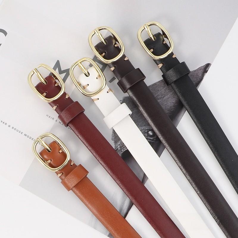 Ladies Style Vintage Jeans Belt Pu Material With Metal Pin Buckle For Daily Use