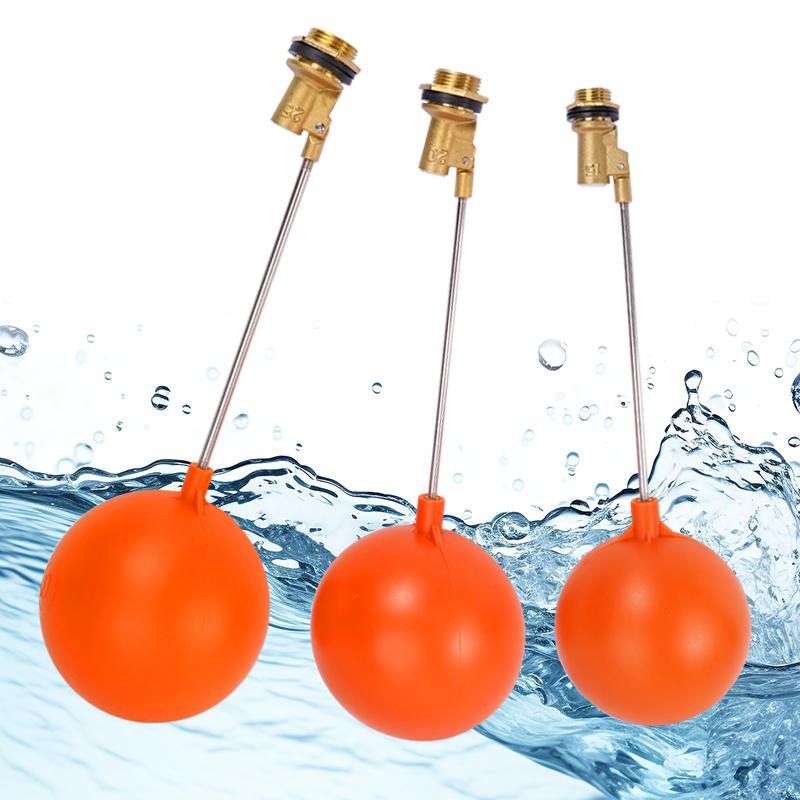 1/2" 3/4" 1" Copper Valve Float Ball Cold and Hot Water Tank Large Floating Ball Valve Stem Flow Control Cistern/Expansion Tanks