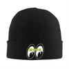 Mond Augen Motorradrennen Strickmütze für Damen Unisex Skullies Beanies Herbst Wintermütze Acryl JDM Hip Hop Kappen