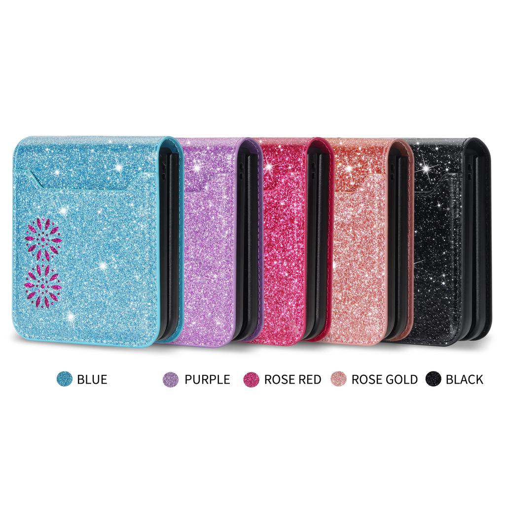 Für Samsung Galaxy Z Flip 8 7E 7 6 5 4 Glitzer Bling Schutz Handyhülle Mit Geldbörse Kartenhalter Leder Stoßfeste Abdeckung