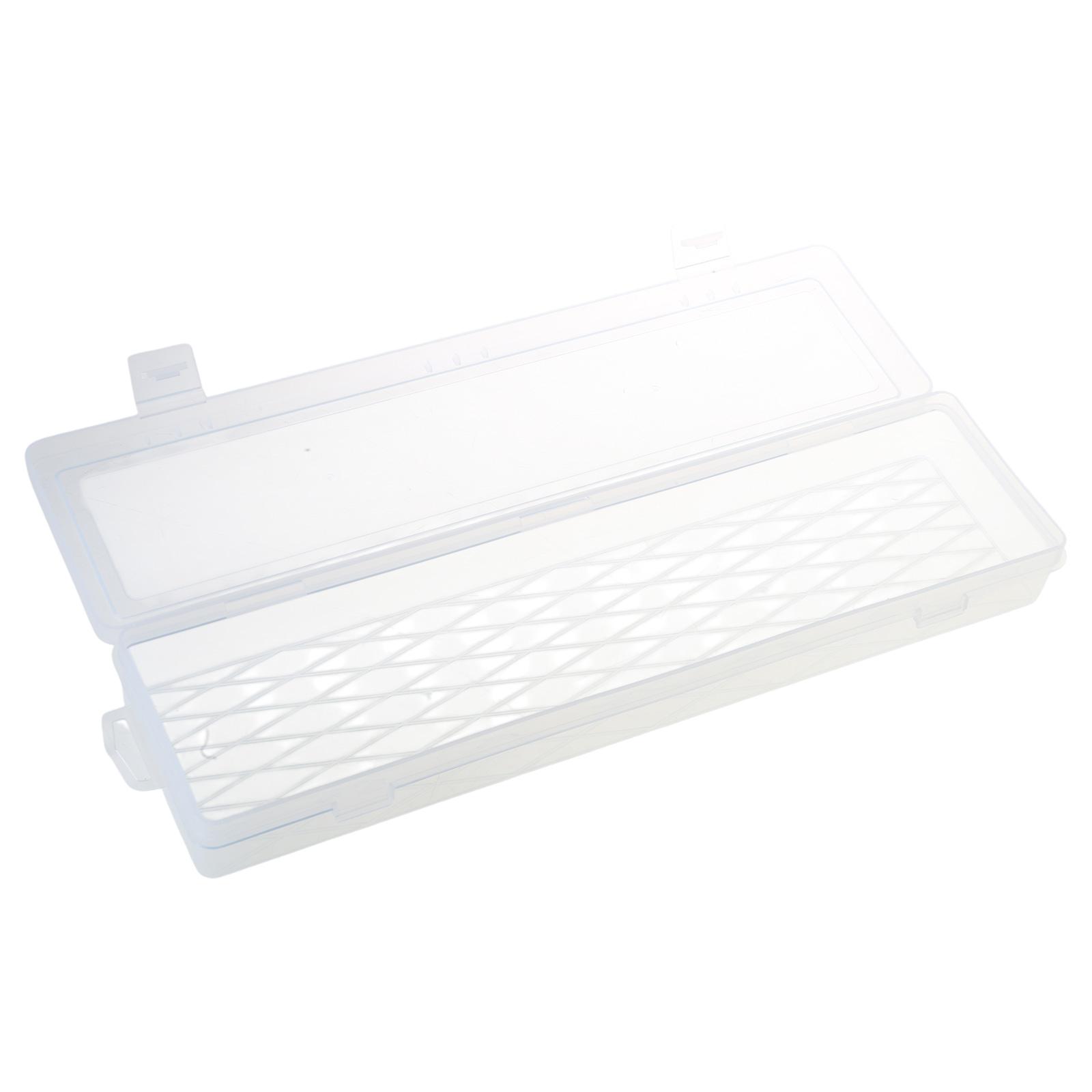 

14-дюймовый ящик для инструментов большой емкости, прозрачный прямоугольный длинный корпус, органайзер для деталей для эффективного хранения и легкого доступа