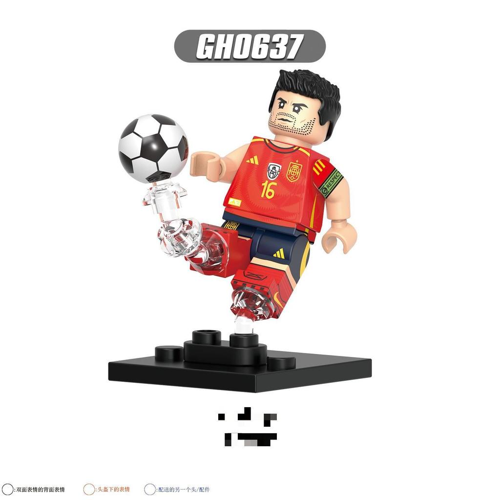Soccer Star Series Building Blocks Set, Football Match Team Sports Toy, Bagged, Educational Gift for Kids and Adults