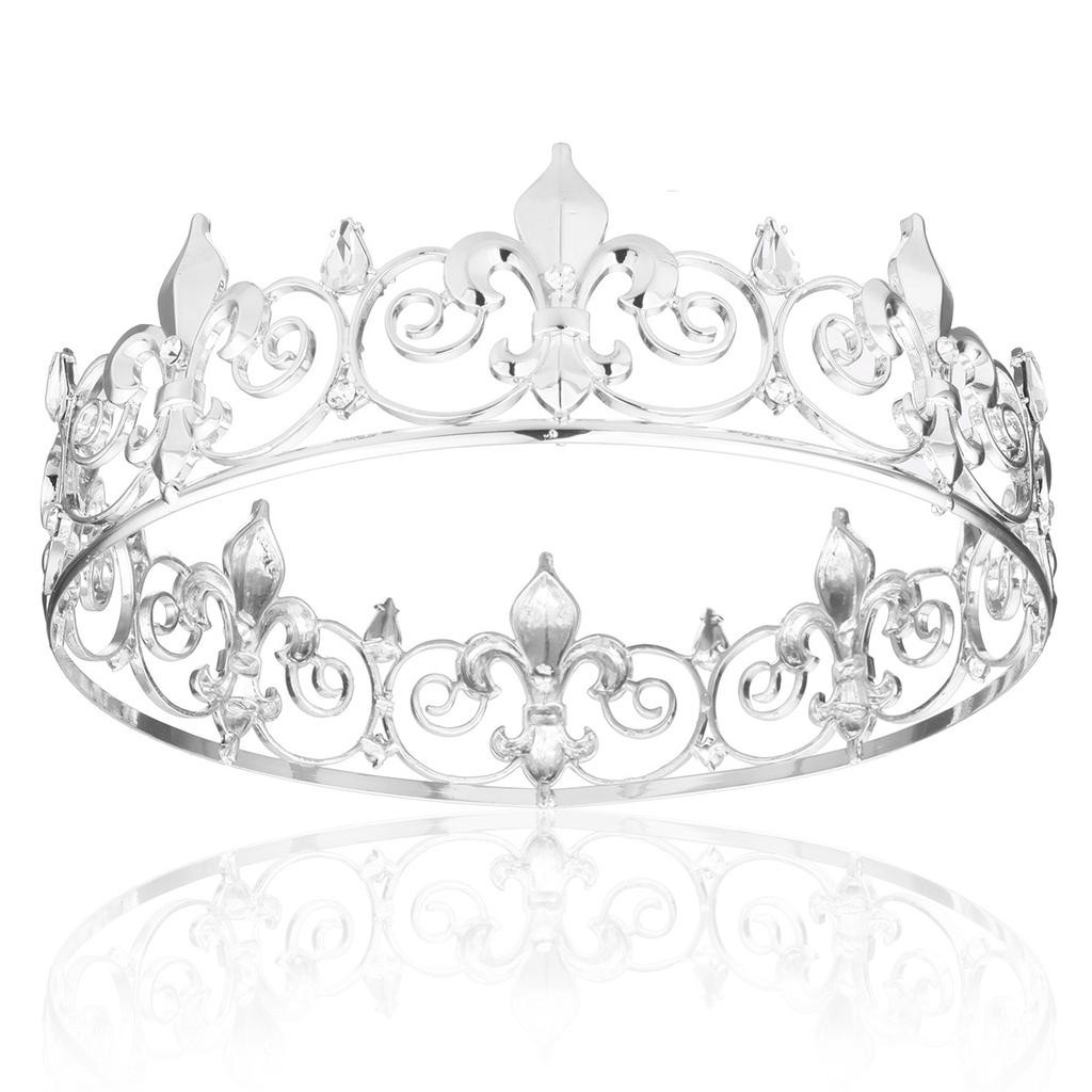 Men's Imperial Medieval Fleur De Lis  Crown 5.5cm High 17cm Diameter