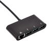 AmazonBasics USB Hub Adapter 4 Port USB with Gigabit Ethernet Port RJ45 Black 3.0