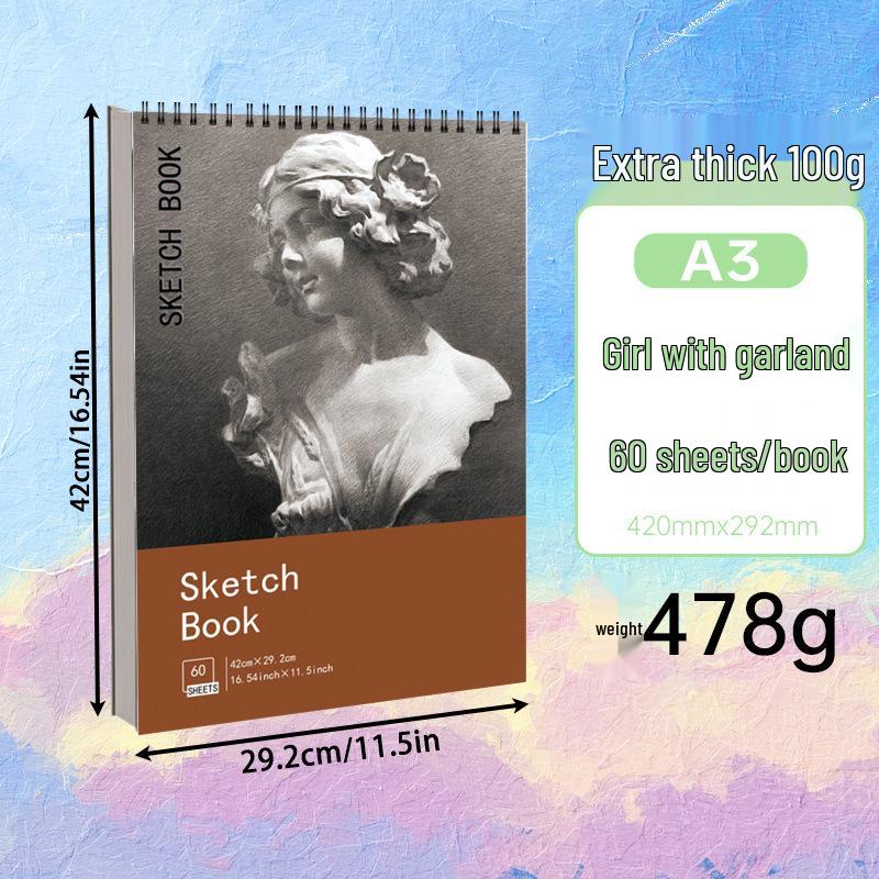 Cross-Border Watercolor & Sketch Paper Pad - A3/A5 Thickened Student Art Sketchbook