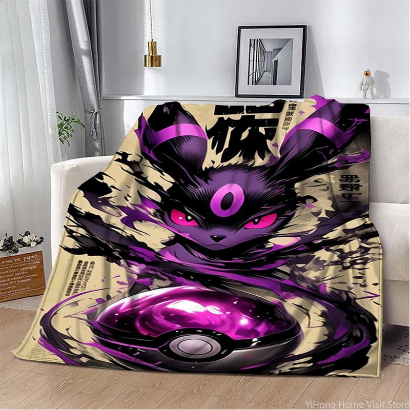 3D Printing Pokemon Anime Cute Cartoon Blanket Fluffy Children and Adults Sofa Plush Bedspread Throw Lunch Blanket for Sofa Bed