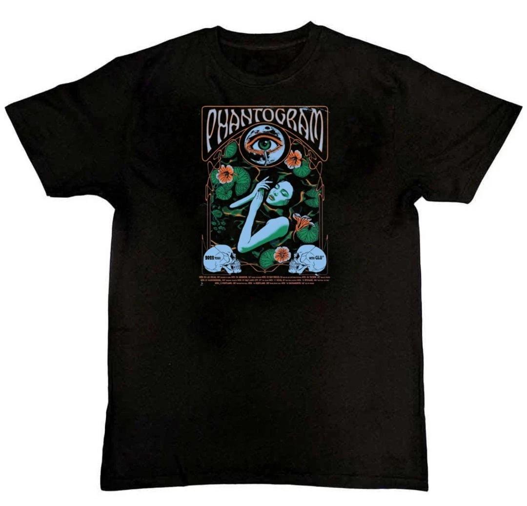 Collection Phantogram Band Poster Graphic Unisex Mens 100% Cotton T-shirt Mens Tees Top S