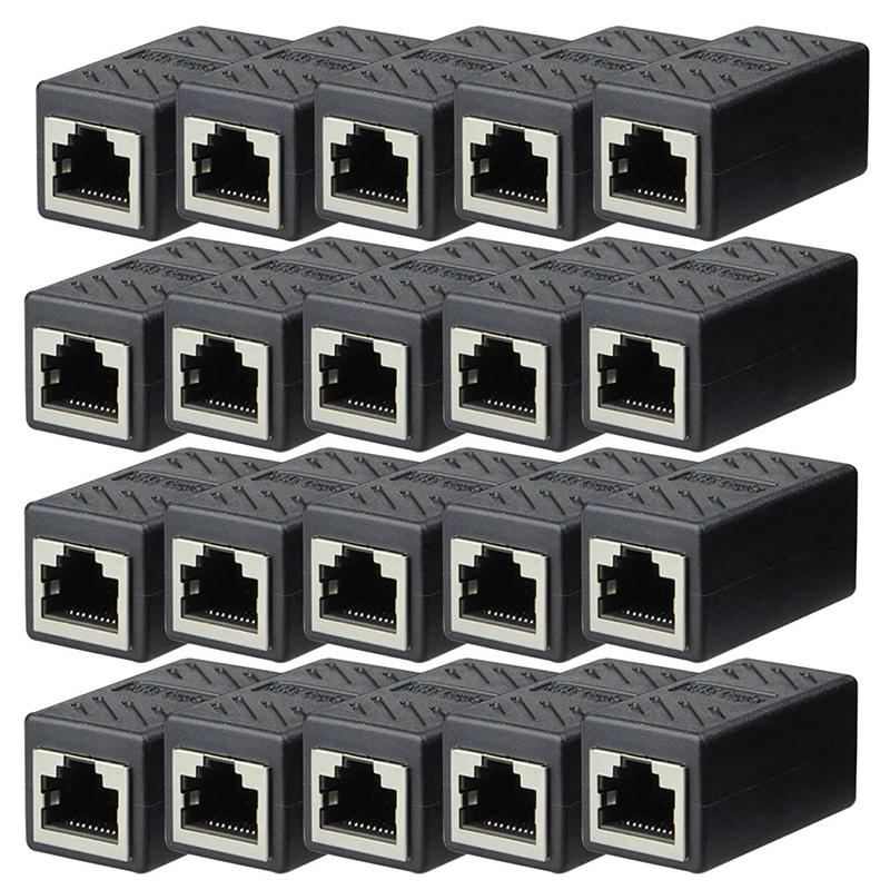 1/5/10/20PCS Ethernet Cable Extender RJ45 CAT5 CAT6 CAT6a Coupler Extender Adapter Connector Ethernet Coupler Female To Female