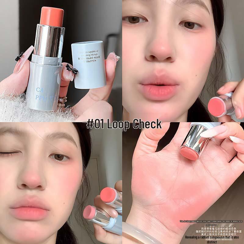 Универсальный мист-стик CAPPUVINI: Нежный осветляющий корейский хайлайтер, румяна и помада в наборе.