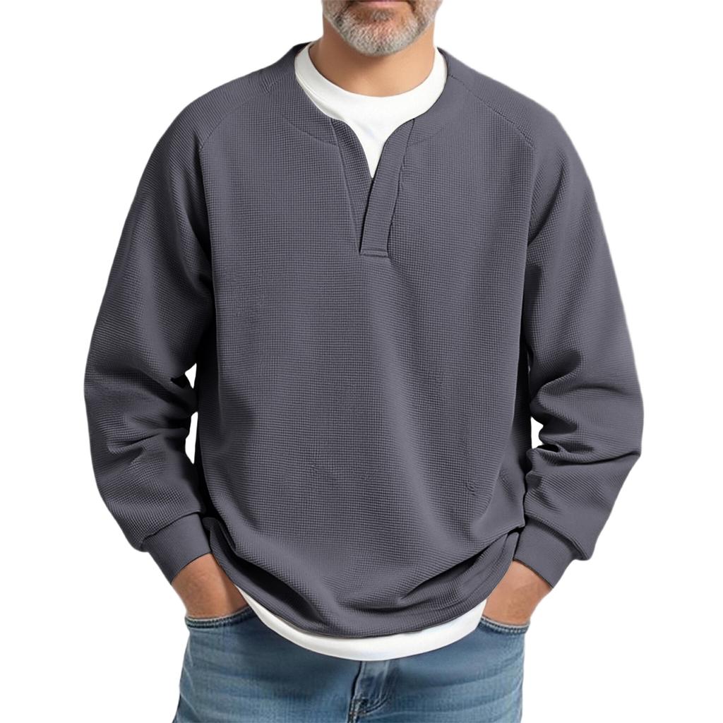 Sweatshirt For Men Long Sleeve Casual Pullover Tops Fall Clothes Fashion Color Comfort Sweatshirts