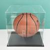 Clear Basketball Holder Box Soccer Display Stand Box Dustproof Showcases Basketball Display Case Easy to Install