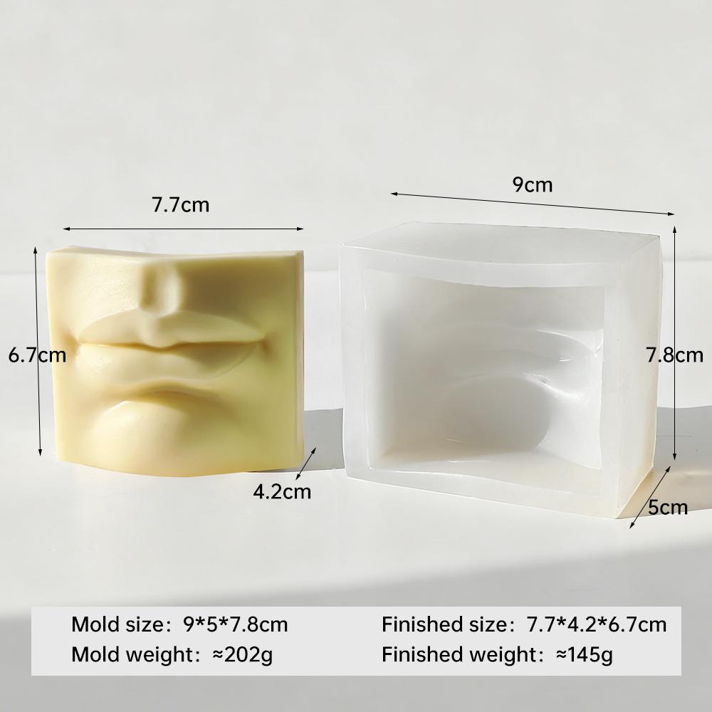 DIY Sculpture Facial Features Silicone Candle Mold Eyes Ears Nose Mouth Form Gypsum Craft Molds Aroma Candle Making Supplies