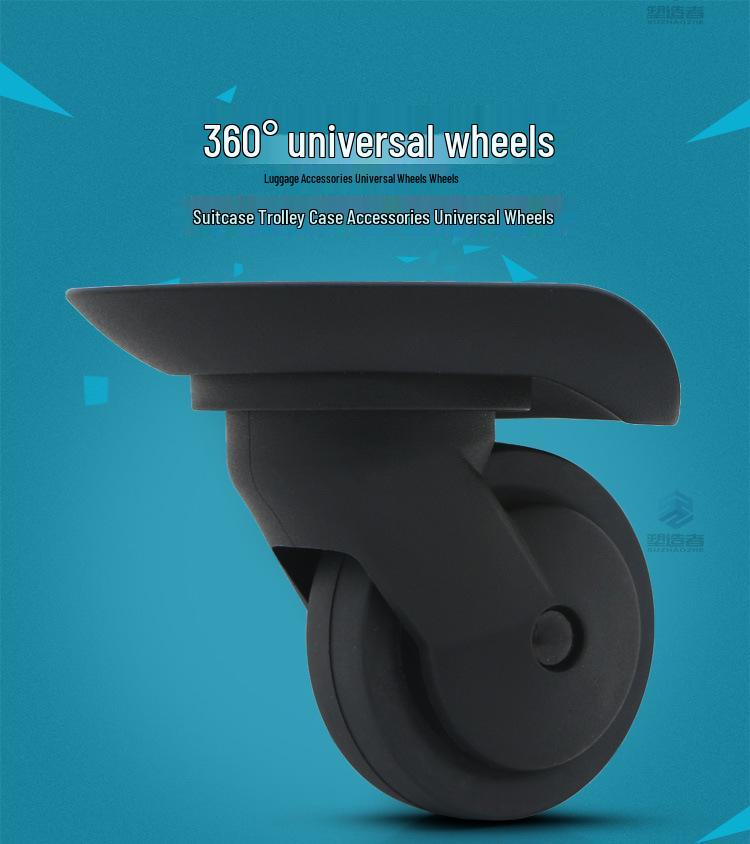 Universal Leather Trolley Case Wheels - Silent Replacement Casters for Luggage